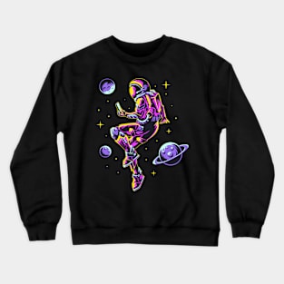 Astronaut Floating In Space Crewneck Sweatshirt